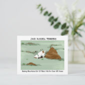 Jack Russell Terrier Postkarte (Stehend Vorderseite)