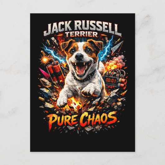 Jack Russell Terrier Postkarte (Vorderseite)