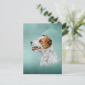 Jack Russell Terrier Postkarte (Stehend Vorderseite)