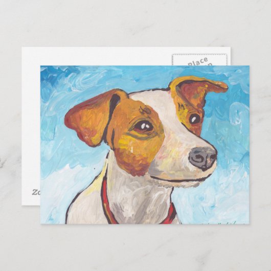 Jack Russell Terrier Postkarte (Vorne/Hinten)