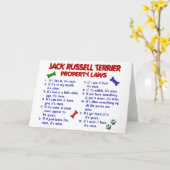 JACK RUSSELL TERRIER Property Laws 2 Karte (Gelbe Blume)