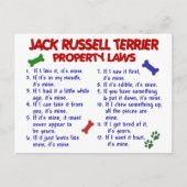 JACK RUSSELL TERRIER Property Laws 2 Postkarte (Vorderseite)