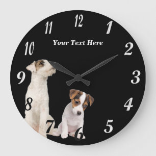 Jack Russell Terrier Puppies Round Wall Clock Große Wanduhr