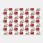 Jack Russell Terrier Puppy in Holiday Gift Bag Geschenkpapier Set (Vorderseite 3)