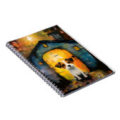 Jack Russell Terrier Puppy in seinem gemütlichen H Notizblock (Rechte Seite)