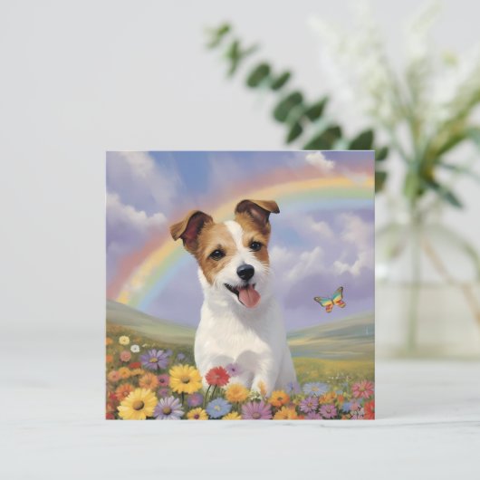 Jack Russell Terrier Rainbow Benutzerdefinierter D (Stehend Vorderseite)