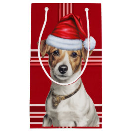 Jack Russell Terrier Red Holiday Kariert Weihnacht Kleine Geschenktüte