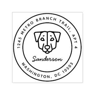 Jack-Russell-Terrier-Rücksendeadresse-Briefmarke Permastempel