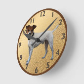 Jack Russell Terrier Runde Wanduhr (Winkel)
