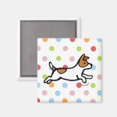 Jack Russell Terrier Running Magnet (Vorderseite/Rückseite)