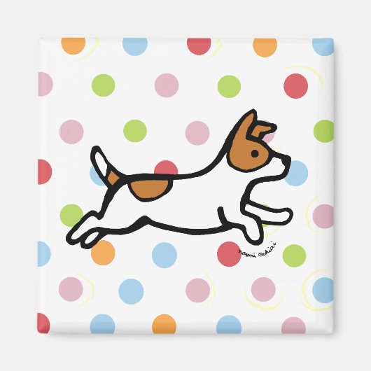 Jack Russell Terrier Running Magnet (Vorne)