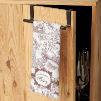 JACK RUSSELL Terrier Sepia Toile Geschirrtuch