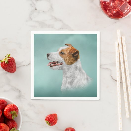 Jack Russell Terrier Serviette (Beispiel)