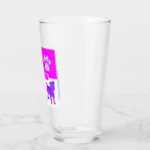Jack Russell Terrier Silhouette Dog & Paw Pink Glas (Links)