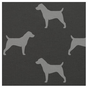Jack-Russell-Terrier-Silhouette-Muster Stoff