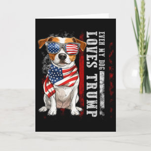 Jack Russell Terrier Sogar mein Hund liebt Trump L Karte