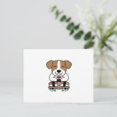 Jack Russell Terrier Sushi Lover Postkarte (Stehend Vorderseite)