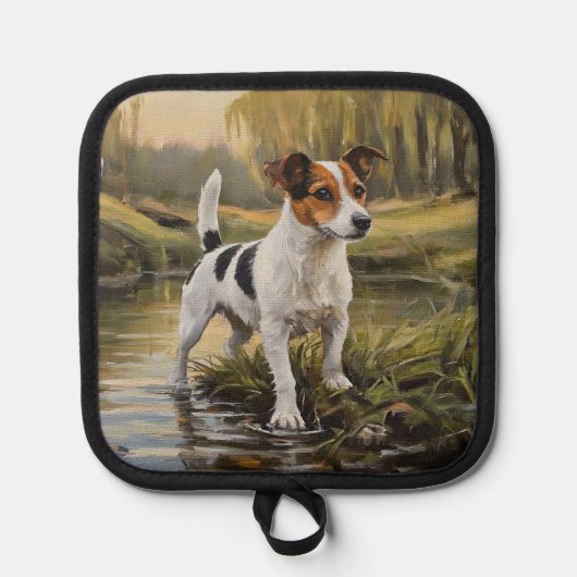 Jack Russell Terrier Topflappen (Vorderseite)