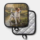 Jack Russell Terrier Topflappen (Vorderseite/Rückseite)