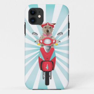 Jack Russell Terrier über Red Moped Case-Mate iPhone Hülle