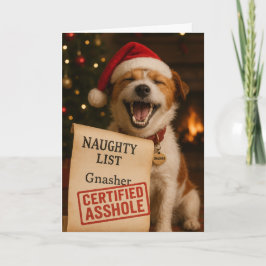 Jack Russell Terrier Unartige Liste Weihnachtskart Feiertagskarte