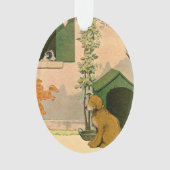 Jack-Russell-Terrier-und goldener Ornament (Vorderseite)