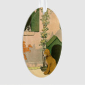 Jack-Russell-Terrier-und goldener Ornament (Vorderseite)