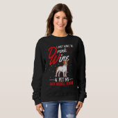 Jack Russell Terrier und Wein Sweatshirt (Vorne ganz)