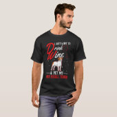 Jack Russell Terrier und Wein T-Shirt (Vorne ganz)