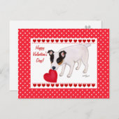 Jack Russell Terrier Valentine Postcard Feiertagspostkarte (Vorne/Hinten)