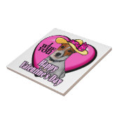 Jack Russell Terrier Valentine's Day Fliese (Seite)