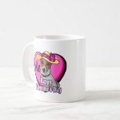 Jack Russell Terrier Valentines Kaffeetasse (Vorderseite Links)
