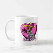 Jack Russell Terrier Valentines Kaffeetasse (Links)