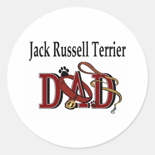 Jack Russell Terrier Vater Sticker (Vorderseite)