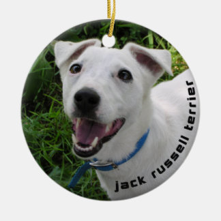 JACK-RUSSELL-TERRIER-VERZIERUNG KERAMIKORNAMENT