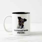 Jack Russell Terrier, was sonst... Zweifarbige Tasse (Links)