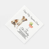 Jack Russell Terrier Wedding Signature Drink Napki Serviette (Ecke)