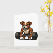 Jack Russell Terrier Weightlift Bodybuilder Wor Karte (Gelbe Blume)
