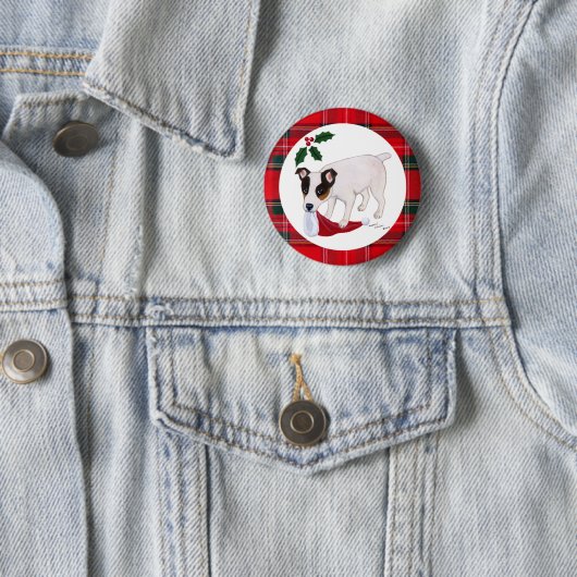 Jack-Russell-Terrier-Weihnachten Button (Beispiel)