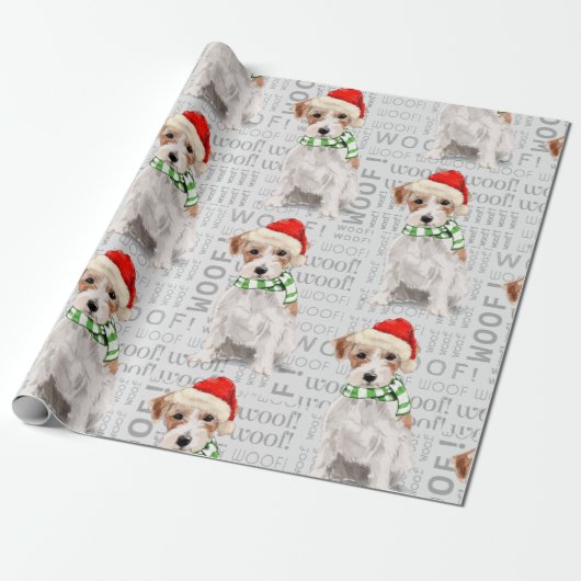 JACK RUSSELL TERRIER Weihnachten für Hundefreunde Geschenkpapier (Ungerollt)