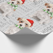 JACK RUSSELL TERRIER Weihnachten für Hundefreunde Geschenkpapier (Ecke)
