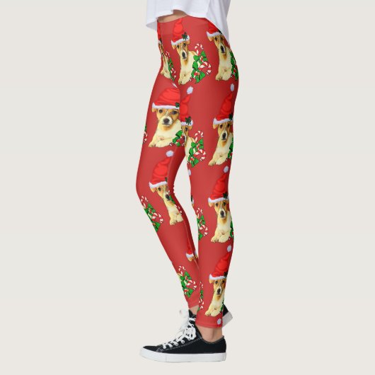 Jack Russell Terrier Weihnachten Leggings (Links)
