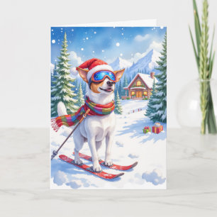 Jack Russell Terrier Weihnachten Skigebiet Urlaub Karte