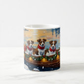 Jack Russell Terrier Weihnachtsboot Urlaub Kaffeetasse (Mittel)