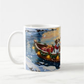 Jack Russell Terrier Weihnachtsboot Urlaub Kaffeetasse (Links)