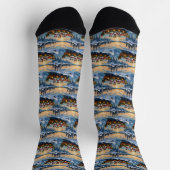 Jack Russell Terrier Weihnachtsboot Urlaub Socken (Oben)