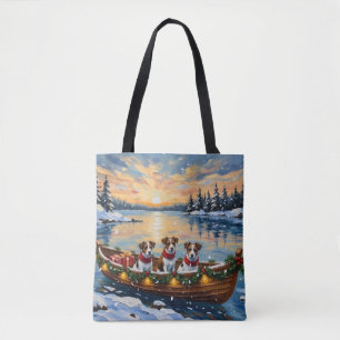 Jack Russell Terrier Weihnachtsboot Urlaub Tasche