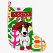 Jack Russell Terrier Weihnachtsfeiertag Strumpf Kleiner Weihnachtsstrumpf (Vorderseite)