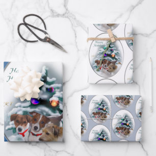 Jack Russell Terrier Weihnachtsgeschenke Geschenkpapier Set