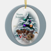 Jack Russell Terrier Weihnachtsgeschenke Ornamente (Vorne)